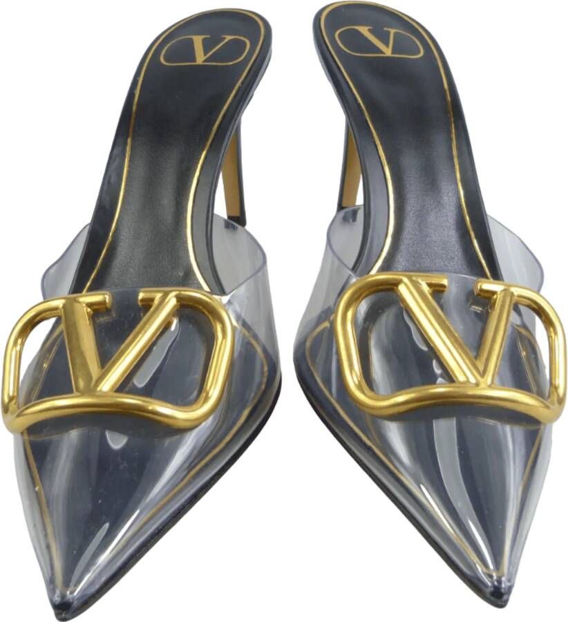 Valentino Garavani Pumps & high heels Decollet� Trasparente con Logo Dorato in zwart