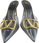 Valentino Garavani Pumps & high heels Decollet� Trasparente con Logo Dorato in zwart - Thumbnail 1