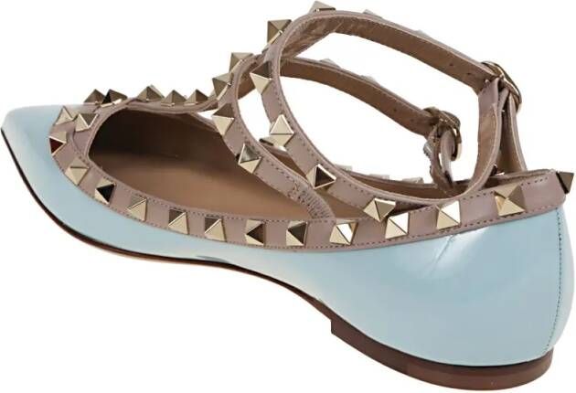 Valentino Garavani Rockstud T. 05 Ballerina in blauw