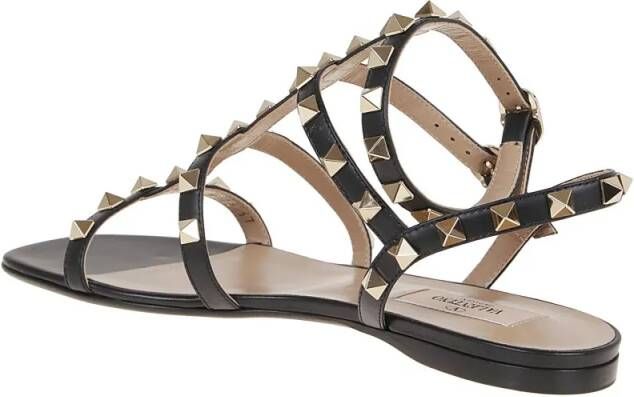 Valentino Garavani Sandalen Calfskin Sandal in zwart