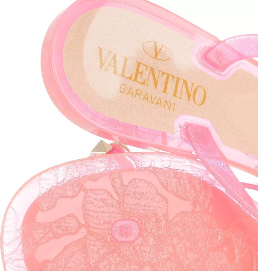 Valentino Garavani Sandalen Rockstud Flip Flops in roze