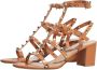 Valentino Garavani Studded Leren Sandalen met Dikke Hak Black Dames - Thumbnail 12