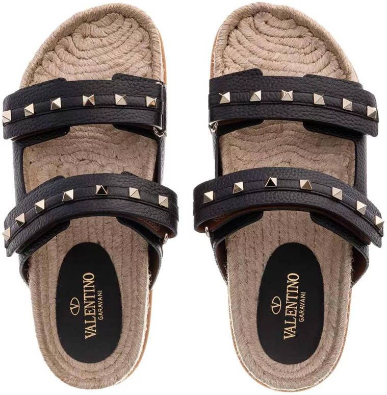 Valentino Garavani Sandalen Slides in zwart