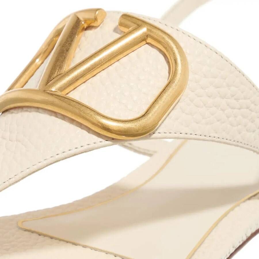 Valentino Garavani Sandalen VLogo Signature Flat Thong Sandals in crème