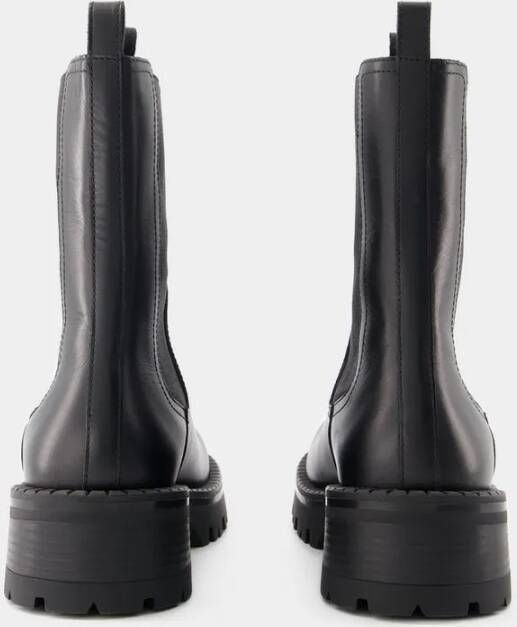 Versace Boots & laarzen Booties Ankle Boots Leather Black in zwart