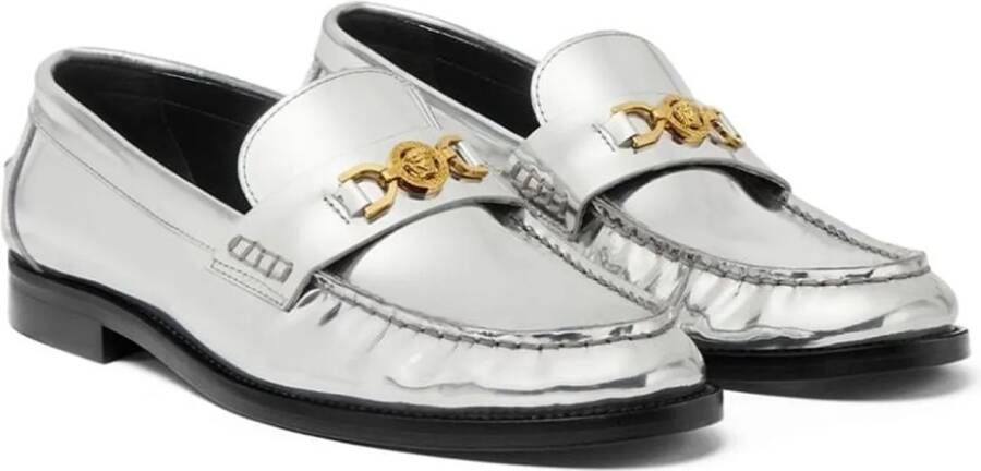 Versace Loafers Flat shoes Silver in zilver