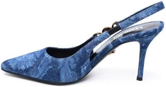 Versace Pumps & high heels Sling Back In Light Blue Jeans in blauw