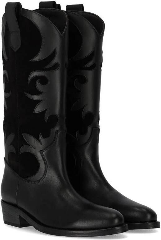 Via Roma 15 Boots & laarzen VENICE SCHWARZ TEXANER STIEFEL in zwart