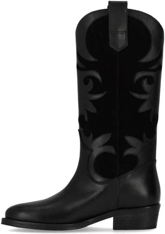 Via Roma 15 Boots & laarzen VENICE SCHWARZ TEXANER STIEFEL in zwart