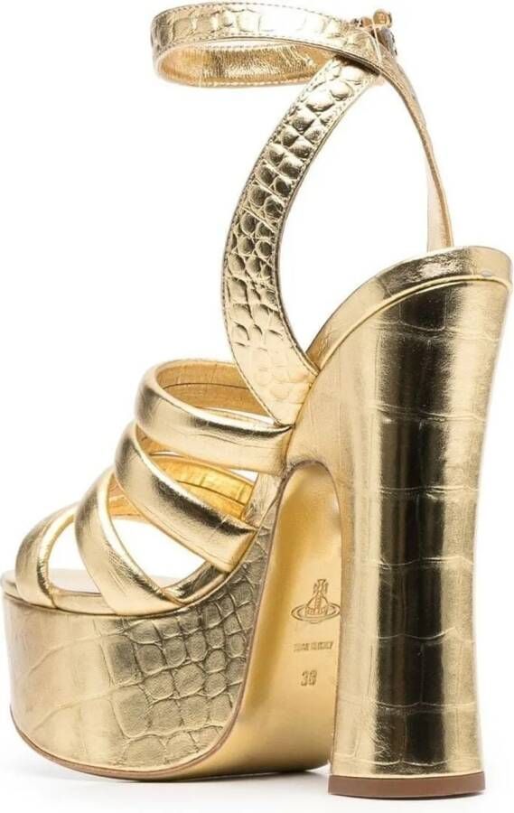 Vivienne Westwood Slippers & Mules Sandals Golden Gold in goud