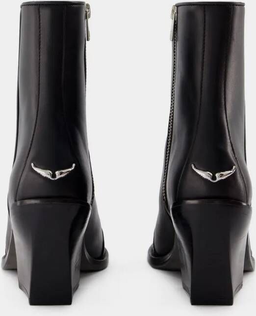 Zadig & Voltaire Boots Cara Boots Leather Black in zwart