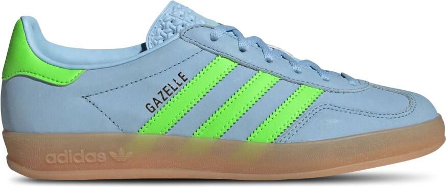 Adidas Originals Gazelle Indoor Dames Clear Sky Solar Green Gum- Dames Clear Sky Solar Green Gum