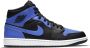 Jordan 1 Mid Heren Schoenen Black Leer Foot Locker - Thumbnail 3