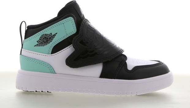 Jordan 1 Mid voorschools Schoenen Black Leer Foot Locker