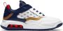 Jordan Lage schoen in wit midnight navy university rood Multicolor Heren - Thumbnail 3