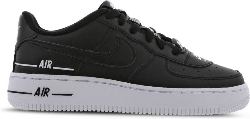 Nike Air Force 1 basisschool Schoenen Black Leer Foot Locker