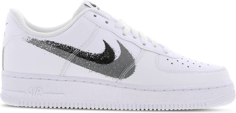 Nike Air Force 1 Low 07 Spray Paint Swoosh Heren Sneakers Schoenen Wit FD0660 - Foto 3