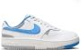 Nike Wit Blauw Lage Schoen met Geborduurd Logo White Dames - Thumbnail 2