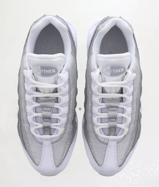 Nike Max 95 Premium Dames Schoenen White Leer Textil