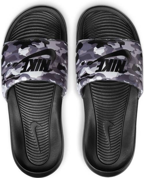 Nike Victori One Slide Print Heren Slippers en Sandalen Black Mesh Synthetisch Foot Locker