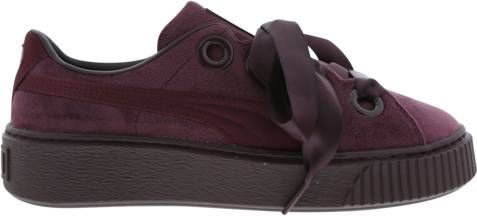 Puma Platform Kiss Velvet Dames Schoenen Purple Leer Foot Locker