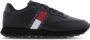 Tommy Hilfiger Leather Runner TJM Essentials Heren Sneakers Zwart - Thumbnail 2