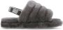 Ugg Fluff Yeah Slide Open Teen voor Kinderen in Charcoal | Shearling - Thumbnail 4