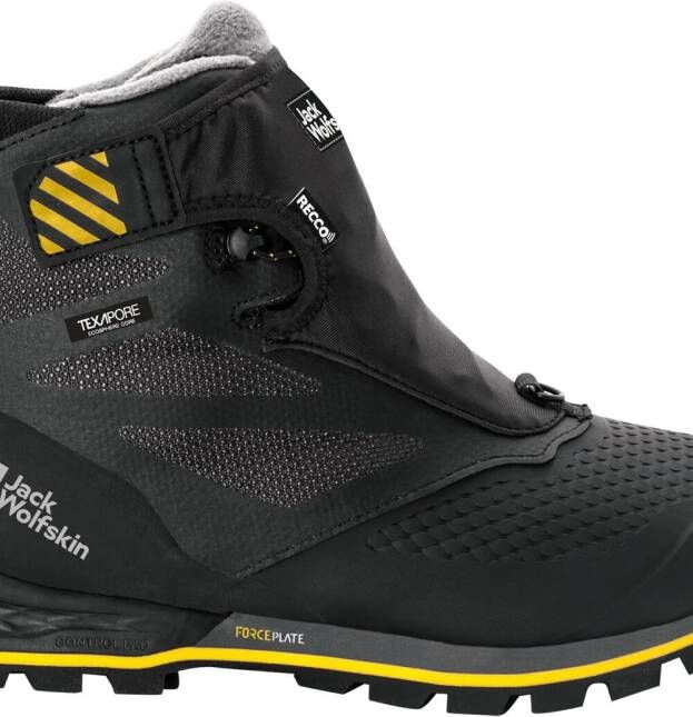 Jack Wolfskin 1995 Series Texapore Mid Men Waterdichte trekkingschoenen Heren 40 zwart black burly yellow XT