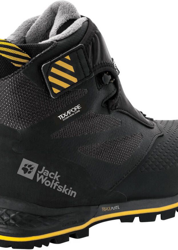 Jack Wolfskin 1995 Series Texapore Mid Men Waterdichte trekkingschoenen Heren 40 zwart black burly yellow XT