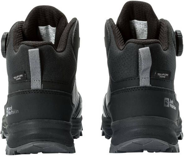 Jack Wolfskin Cyrox Texapore Dial Mid Kids Waterdichte wandelschoenen Kinderen black