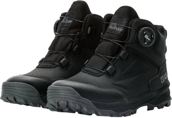 Jack Wolfskin Cyrox Texapore Dial Mid Kids Waterdichte wandelschoenen Kinderen black