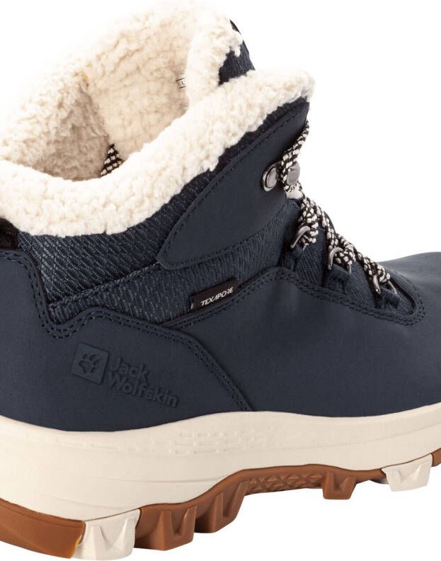 Jack Wolfskin Everquest Texapore Mid Women Waterdichte winterschoenen Dames Dark Blue Off-White