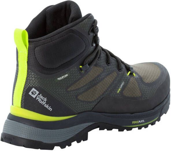 Jack Wolfskin Force Striker Texapore Mid Men Waterdichte wandelschoenen Heren Lime Dark Green