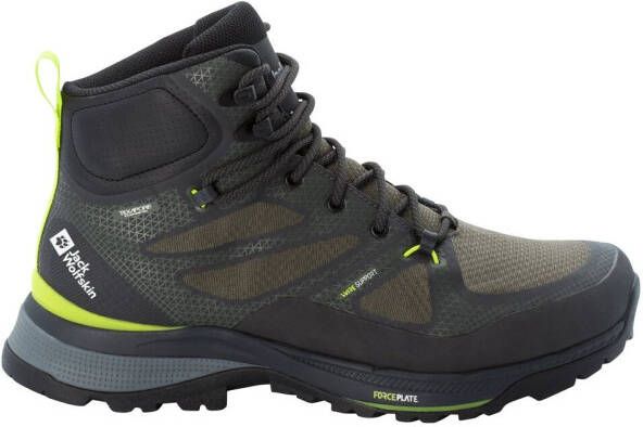 Jack Wolfskin Force Striker Texapore Mid Men Waterdichte wandelschoenen Heren Lime Dark Green