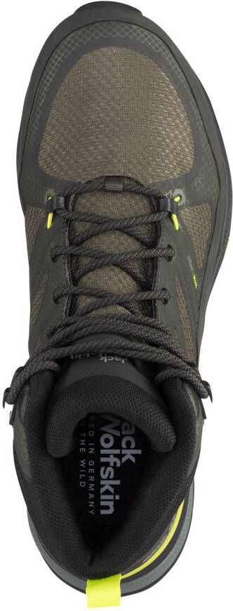 Jack Wolfskin Force Striker Texapore Mid Men Waterdichte wandelschoenen Heren Lime Dark Green