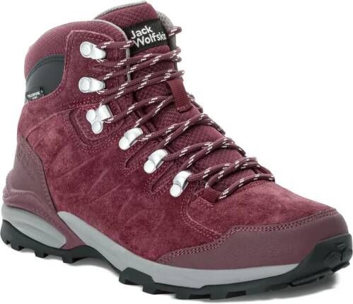 Jack Wolfskin Refugio Texapore Mid Women Waterdichte wandelschoenen Dames dark maroon