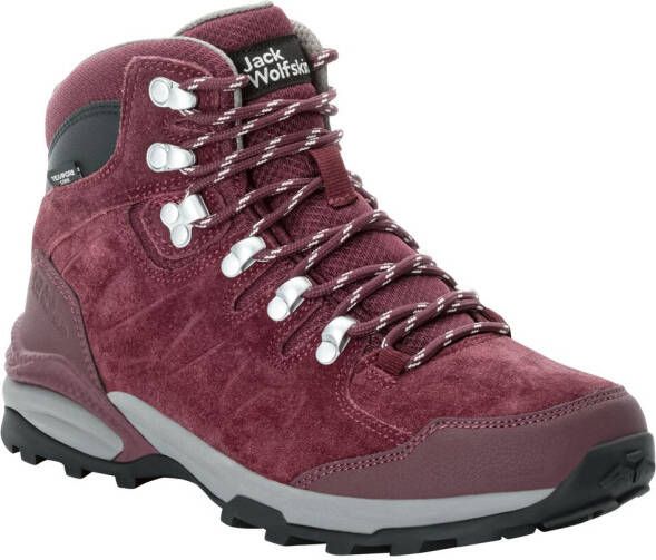 Jack Wolfskin Refugio Texapore Mid Women Waterdichte wandelschoenen Dames dark maroon