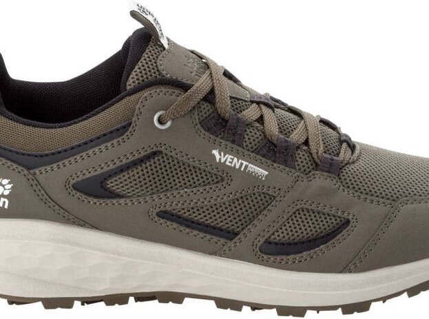 Jack Wolfskin Vojo 3 Vent Support System Low Men Lichte wandelschoen Heren 41 bruin khaki black