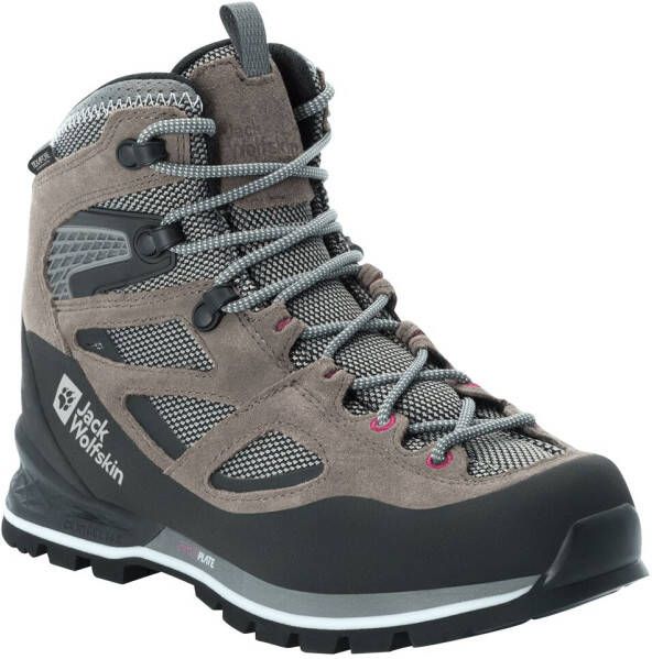 Jack Wolfskin Force Crest Texapore Mid Women Waterdichte trekkingschoenen Dames Tarmac Grey Pink