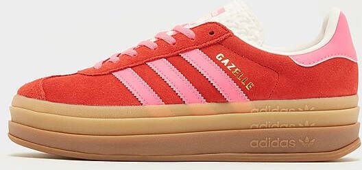 adidas Originals Gazelle Bold Dames Collegiate Red Lucid Pink Core White- Dames Collegiate Red Lucid Pink Core White