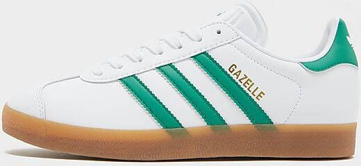 adidas Originals Gazelle Dames Cloud White Bold Green Gold Metallic- Dames Cloud White Bold Green Gold Metallic