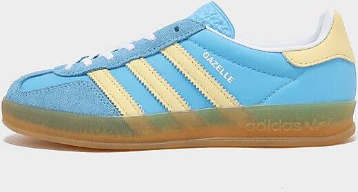 adidas Originals Gazelle Indoor Dames Semi Blue Burst Almost Yellow Cloud White- Dames Semi Blue Burst Almost Yellow Cloud White