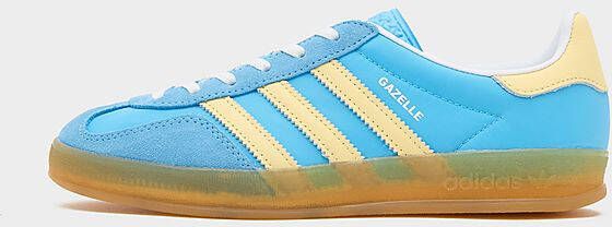 adidas Originals Gazelle Indoor Dames Semi Blue Burst Almost Yellow Cloud White- Dames Semi Blue Burst Almost Yellow Cloud White