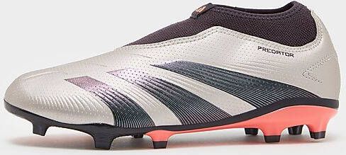 Adidas Predator League Laceless FG Junior Platinum Metallic Aurora Black Turbo Platinum Metallic Aurora Black Turbo