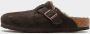 Birkenstock slipper BOSTON Shearling Mocca Seude Leather narrow - Thumbnail 5