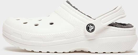 white fluffy crocs