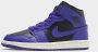 Air Jordan Nike 1 MID WMNS (Black Dark Concord-Sail) - Thumbnail 2