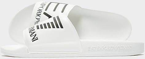 Emporio Ar i EA7 Logo embossed slides Wit - Foto 3