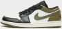 Jordan Air 1 Low black white medium olive Air 1 in multicolor formaten: 42.5 - Thumbnail 1