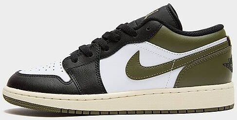 Jordan Air 1 Low Junior Black Medium Olive White Black Medium Olive White